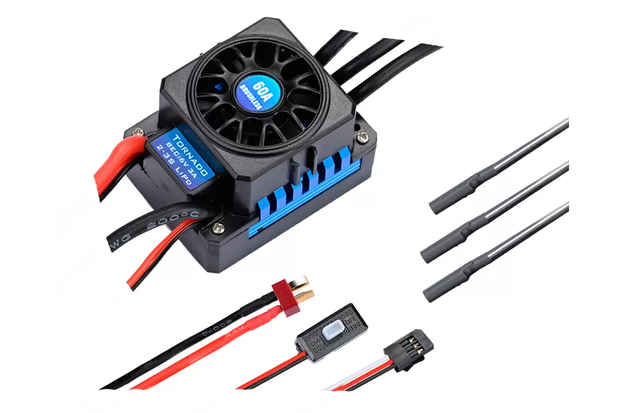 60A Бесщеточный регулятор скорости электроники ESC для 1/10 масштаба Электрический RC автомобиль # H0082