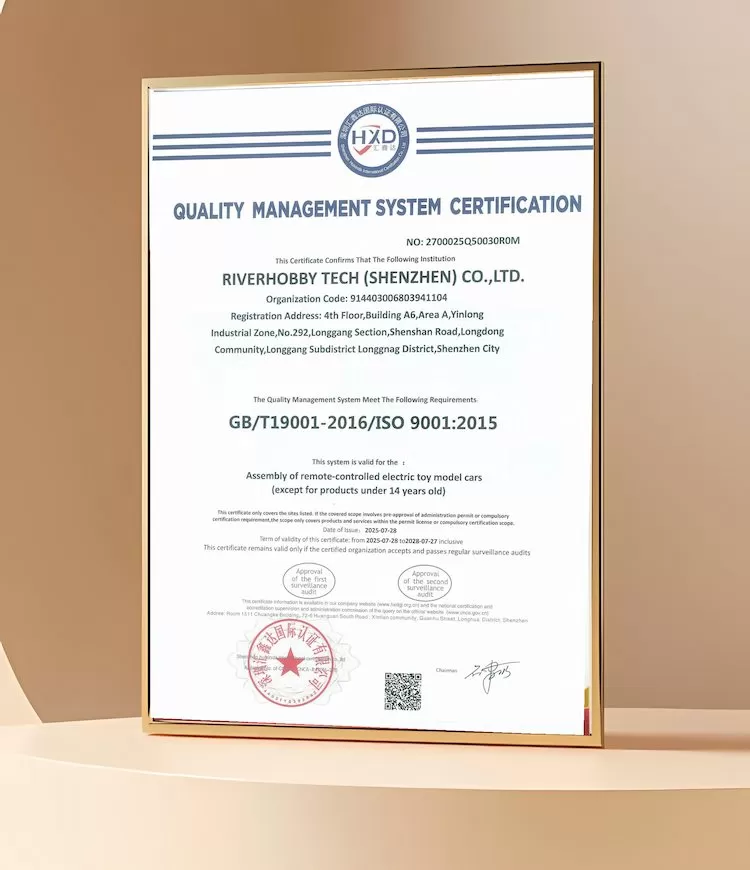 ISO 9001 Сертифицированный производитель RC